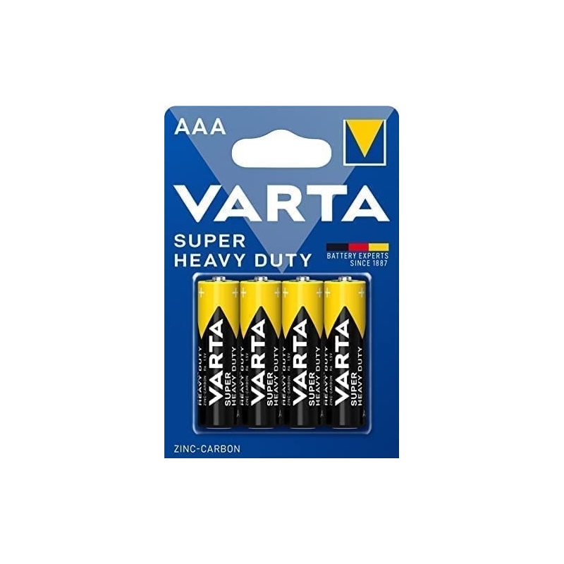 Varta Superlife Batteries 2003, AAA/ R03 / 1.5V, Set 4 pcs, Zinc Carbon (EU Blister)