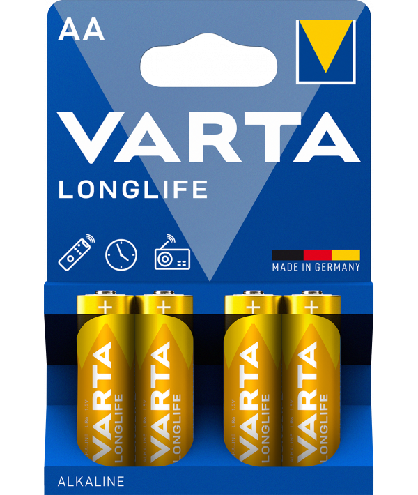 Varta Longlife Power Batteries 4906, AA/ LR6 / 1.5V, Set 4 pcs, Alkaline (EU Blister)
