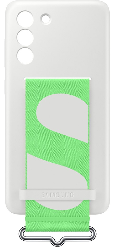 Silicone Cover with Strap for Samsung Galaxy S21 FE 5G EF-GG990TWEGWW White (EU Blister)