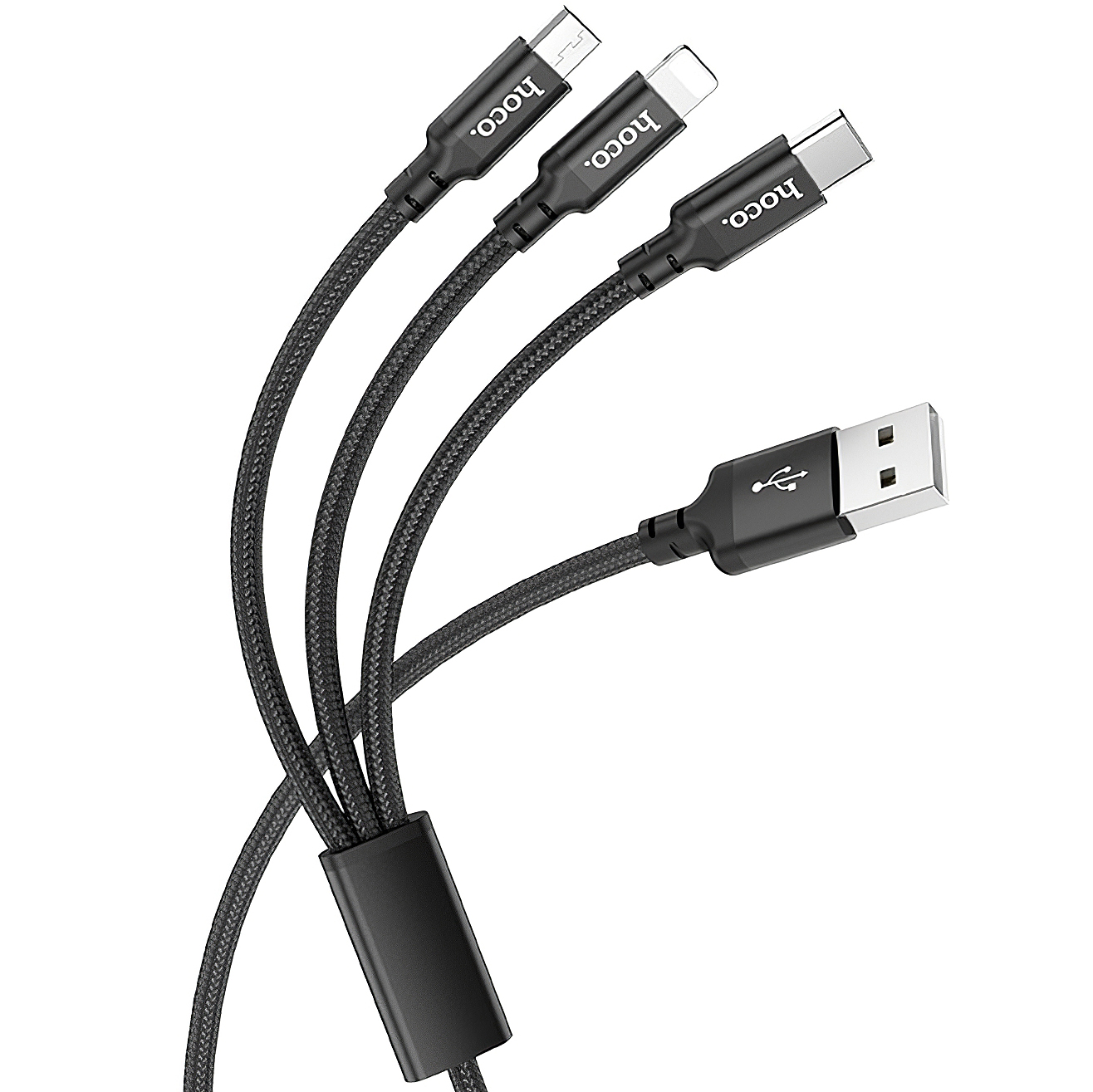 hoco-data-cable-3-in-1-x14-times-lightning---usb-type-c---microusb-2C-black--28eu-blister-29