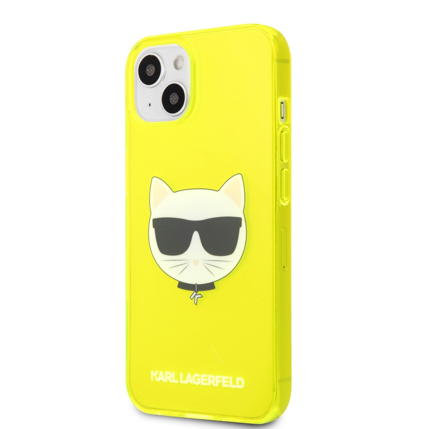 TPU Cover Karl Lagerfeld Choupette Head for Apple iPhone 13 mini Fluo Yellow KLHCP13SCHTRY (EU Blister)