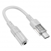 USB-C to 3.5mm  Audio Adapter Hoco LS37, Grey 