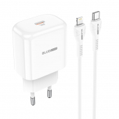 Wall Charger BLUE Power BBN3, QC, 20W With Lightning Cable White (EU Blister)