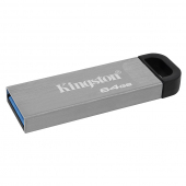 External Memory Kingston DT Kyson, 64Gb, USB 3.2, 200MB/s, Argintie DTKN/64GB (EU Blister)