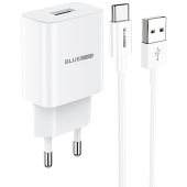 Wall Charger BLUE Power BCBA52A Gamble, 10.5W With Type C Cable White (EU Blister)