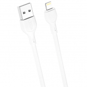 XO Design Cable, USB To Lightning NB200, 1M, 2.1A White (EU Blister)