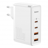 Baseus GaN2 Pro Fast Wall Charger 100W USB / USB Type C, Quick Charge 4+ Power Delivery CCGAN2P-L02 White (EU Blister)