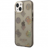 TPU Cover Guess Peony Glitter for Apple iPhone 14 Plus Black GUHCP14MHTPPTK (EU Blister)