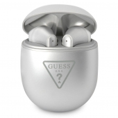 Bluetooth Handsfree Guess Triangle Logo SinglePoint BT5.0 Stereo Glossy Silver GUTWST82TRS (EU Blister)