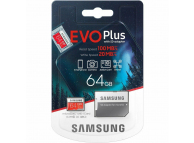 Memory Card MicroSDXC Samsung EVO Plus 64Gb C10/UHS-1 U1 with Adapter MB-MC64HA/EU