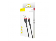 USB-A to Lightning Cable Baseus Cafule, 18W, 2.4A, 1m, Black CALKLF-B19