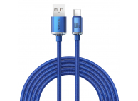 USB-A to USB-C Cable Baseus Crystal Shine Series, 100W, 5A, 2m, Blue CAJY000503 
