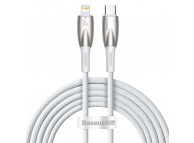 USB-C to Lightning Cable Baseus Glimmer Series, 20W, 2.4A, 2m, White CADH000102 