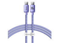 USB-C to USB-C Cable Baseus Crystal Shine Series, 100W, 5A, 1.2m, Purple CAJY000605 