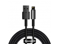 USB-A to Lightning Cable Baseus Tungsten Gold, 20W, 2.4A, 2m, Black CALWJ-A01 