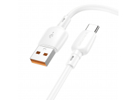 USB-A to USB-C Cable Borofone BX93, 100W, 5A, 1m, White 
