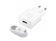 Wall Charger Huawei HW-090200EH0, 18W, 2A, 1 x USB-A, with microUSB Cable, White 