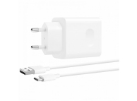 Wall Charger Huawei HW-100400E01, 40W, 4A, 1 x USB-A, with USB-C Cable, White 