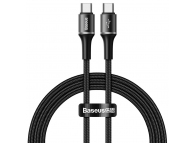 USB-C to USB-C Cable Baseus Halo, 60W, 3A, 1m, Black CATGH-J01 