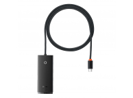 USB-C Hub Baseus Lite, 4 x USB-A 3.0 - 1 x USB-C, 1m, Black WKQX030401 