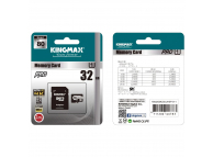 Memory Card MicroSDHC Kingmax with Adapter, 32Gb, Class 10 / UHS-1 U1 KM32GMCSDUHSP1A (EU Blister)