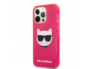 TPU Cover Karl Lagerfeld Choupette Head for Apple iPhone 13 Pro Fluo Pink KLHCP13LCHTRP (EU Blister)