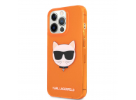 TPU Cover Karl Lagerfeld Choupette Head for Apple iPhone 13 Pro Fluo Orange KLHCP13LCHTRO (EU Blister)