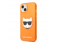 TPU Cover Karl Lagerfeld Choupette Head for Apple iPhone 13 Fluo Orange KLHCP13MCHTRO (EU Blister)
