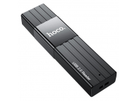 HOCO USB Card Reader HB20 Mindful, 2in1, 5 Gb/s, USB 3.0, Black (EU Blister)
