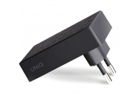 Wall Charger UNIQ Votre Slim 18W, 1x Type-C with Lightning Cable Black (EU Blister)
