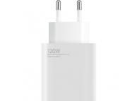 Wall Charger Xiaomi Combo, 120W, 6A, 1 x USB-A, with USB-C Cable, White BHR6034EU