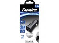 Energizer Ultimate Car Charger 3.4A 2 USB with MicroUSB Cable, Black DCA2CUMC3 (EU Blister)