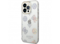 TPU Cover Guess Peony Glitter for Apple iPhone 14 Pro White GUHCP14LHTPPTH (EU Blister)