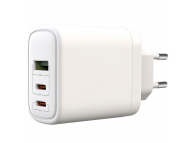 Wall Charger BLUE Power 65W, 1x USB / 2x Type-C with Type-C Cable White BPCE04 (EU Blister)