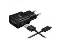 Wall Charger Samsung TA200NBE, 15W, 1x USB with Type-C Cable Black (Bulk)