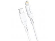 USB-C to Lightning Cable XO DESIGN TK04, 20W, 2A, 1m, White