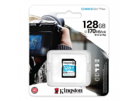 SDXC Memory Card Kingston Canvas Go Plus 128Gb, C10 UHS-I U3 V30, SDG3/128GB (EU Blister)