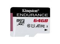 MicroSDHC Memory Card w/o adapter Kingston Endurance 64Gb, C10 A1 UHS-I, SDCE/64GB (EU Blister)