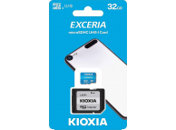 Memory Card MicroSD KIOXIA Exceria (M203) with adapter, 32Gb, Clasa 10 / UHS-1 U1, LMEX1L032GG2 (EU Blister)