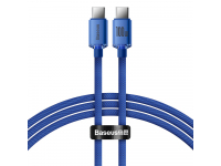 USB-C to USB-C Cable Baseus Crystal Shine Series, 100W, 5A, 1.2m, Blue CAJY000603 