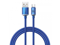 USB-A to USB-C Cable Baseus Crystal Shine Series, 100W, 5A, 1.2m, Blue CAJY000403 