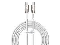 USB-C to USB-C Cable Baseus Glimmer Series, 100W, 5A, 2m, White CADH000802 