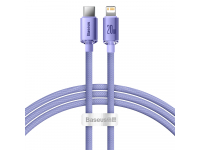 USB-C to Lightning Cable Baseus Crystal Shine Series, 20W, 2.4A, 1.2m, Purple CAJY000205 