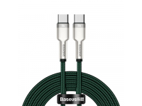 USB-C to USB-C Cable Baseus Cafule Metal Series, 100W, 5A, 2m, Green CATJK-D06