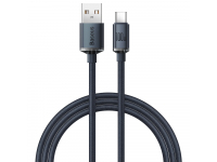 USB-A to USB-C Cable Baseus Crystal Shine Series, 100W, 5A, 1.2m, Black CAJY000401 