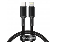 USB-C to Lightning Cable Baseus High Density Braided, 20W, 2.4A, 1m, Black CATLGD-01 