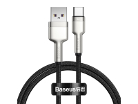 USB-A to USB-C Cable Baseus Cafule, 66W, 6A, 1m, Black CAKF000101 