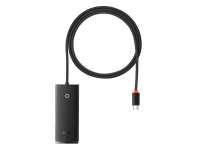 USB-C Hub Baseus Lite, 4 x USB-A 3.0 - 1 x USB-C, 1m, Black WKQX030401 