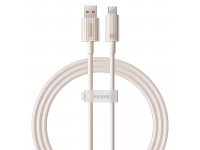 USB-A to USB-C Cable Baseus Habitat Series, 100W, 6A, 1m, Pink P10360203421-00 