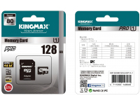 Memory Card MicroSDHC Kingmax cu Adaptor, 128Gb, Class 10 / UHS-1 U1 KM128GMCSDUHSP1 (EU Blister)